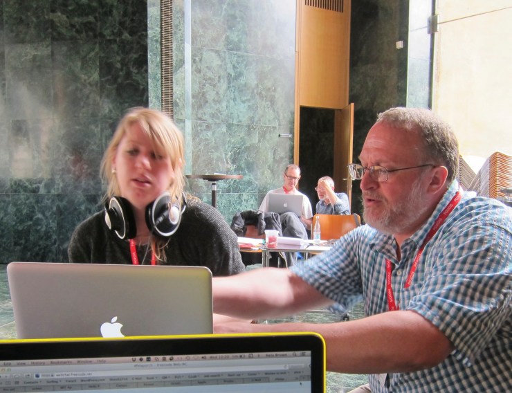 Joe and Shelly installing stuff 