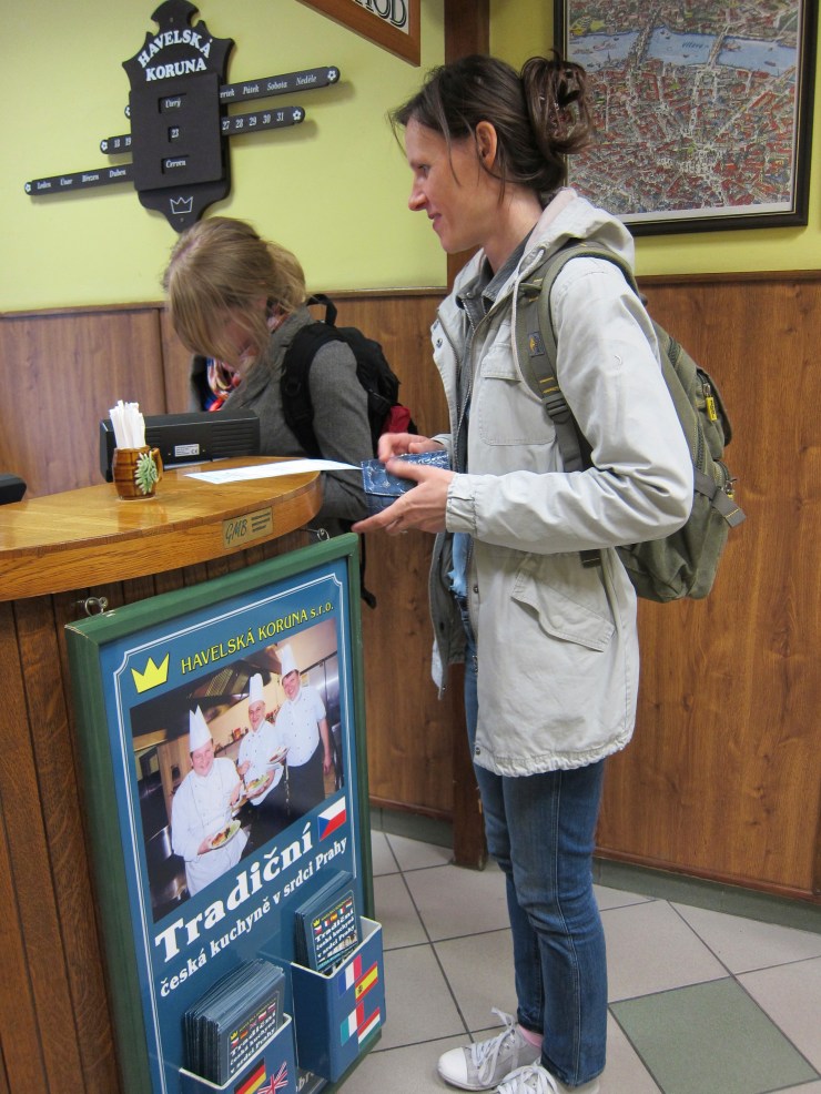 to a traditional Czech kitchen (where we almost got into trouble when Nela tried to pay with Balarusian Ruble)