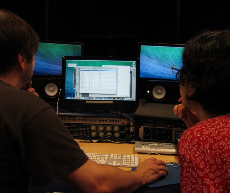 FLO-at-CMMR2016-QMUL-Mathieu-and-Ximena-testing-connection-between-2-studios