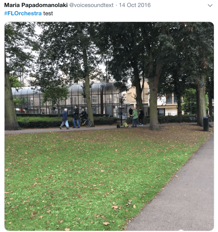 Maria-testing-soundwalk-streaming-for-FLO-ALL2016-performance