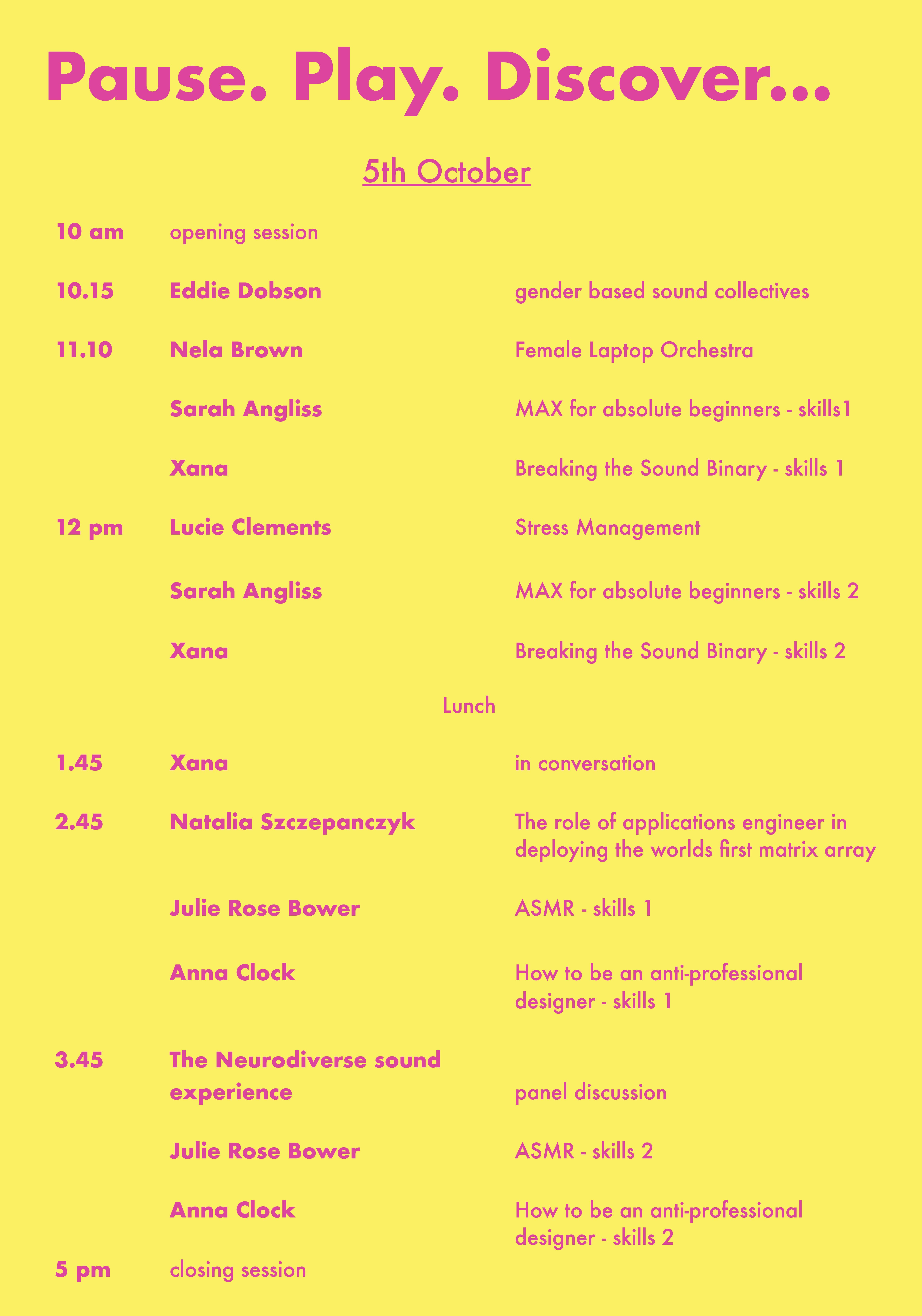 Pause Play Discover Festival ASD